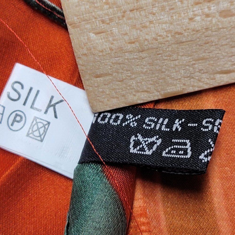 COLORFUL Silk Rectangular Scarf - Picture 7 of 7